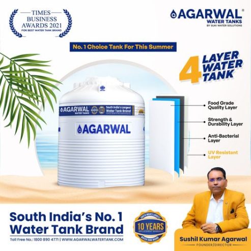 4 Layer Water Tank | Hyderabad, Telangana | Water Storage Tanks