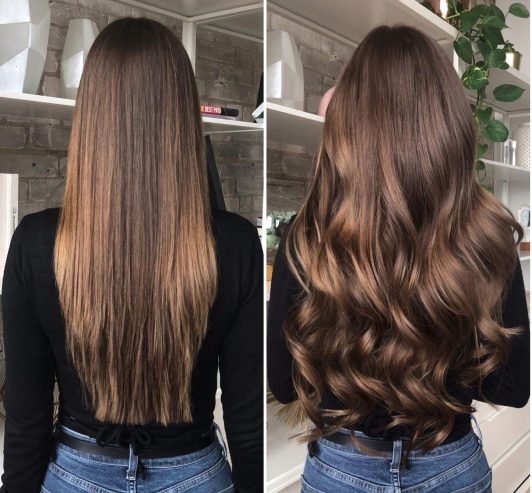 Brown hair extensions Indian