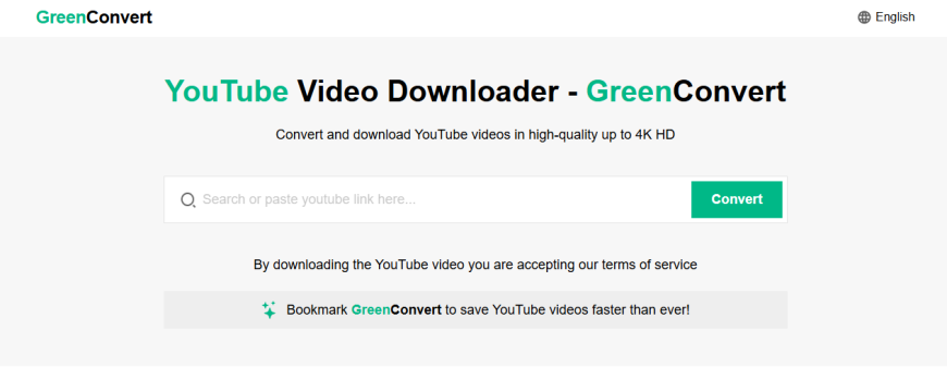 GreenConvert: Best Youtube video downloader tool